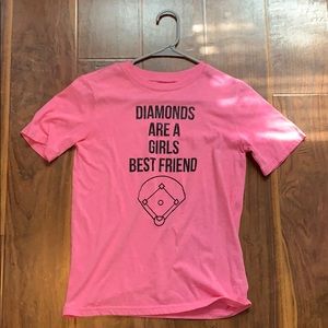 Pink softball shirt